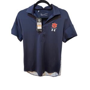 Under Armour Auburn Tigers Women’s Polo Shirt Small Classic Perfor Golf NCAA NWT